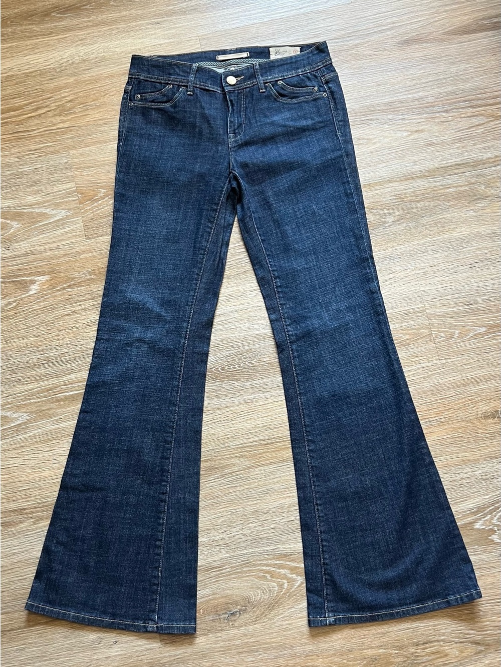Gap Long & Lean Y2K Low Rise Bootcut Jeans Womens Size 2 Dark Wash Stretch Denim